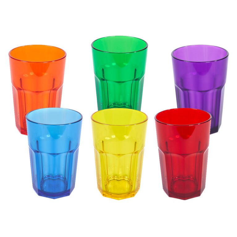 Rainbow Plastic Tumbler Set