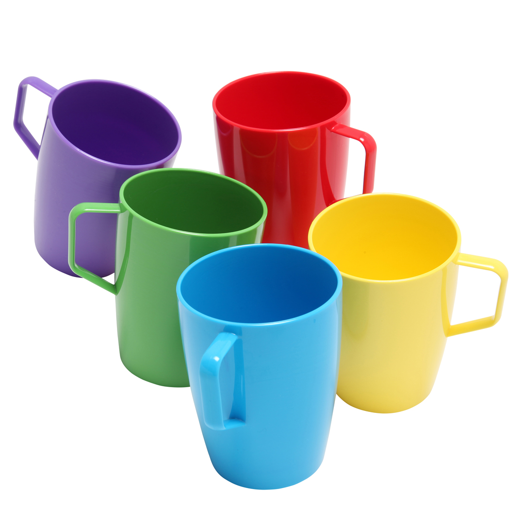 Rainbow Plastic Mugs Set of 5